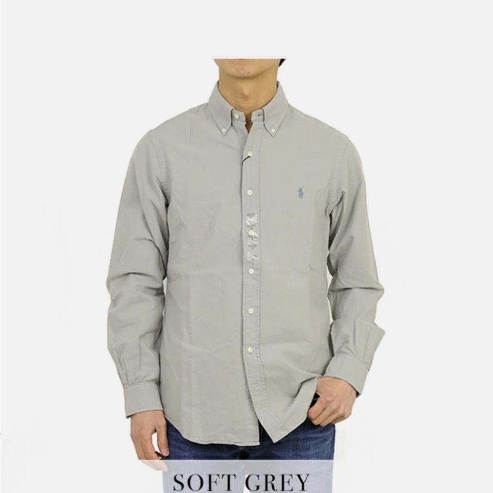 Polo Ralph Lauren Long Sleeve Classic Washed Ox - Soft Grey -
